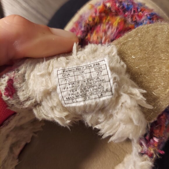 Sanük Kids Cozy Slip-On Shoes Wool Fleece Lined Comfort Loafers Size 10 - Picture 4 of 5